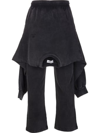 Balenciaga Man Black Knotted Tracksuit Type Pants