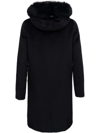 Herno Long Wool And Nylon Hooded Coat