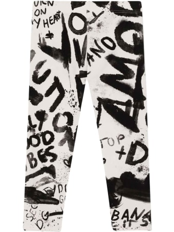 Dolce & Gabbana White / Black Leggings