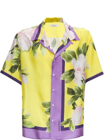 Valentino Bowling Shirt With Floral Print