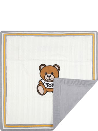 Moschino Ivory Blanket For Baby Kids
