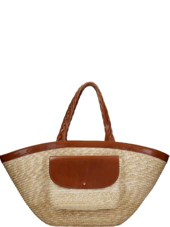 Kate Cate Tote In Beige Silver