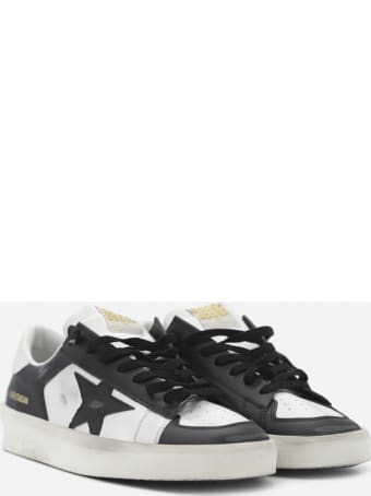 Golden Goose Stardan Sneakers In Leather With Contrasting Inserts