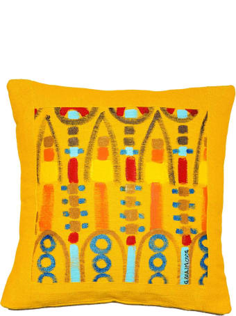 Le Botteghe su Gologone Cotton Hand Painted Indoor Cushion 80x80 cm
