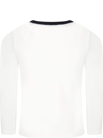 Lanvin White T-shirt For Girl With Lips