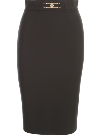 Elisabetta Franchi Loguette Skirt W/buckle