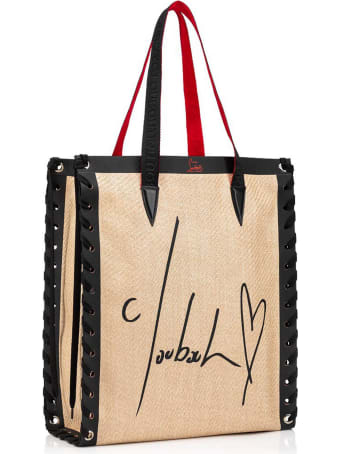 Christian Louboutin Natural Canvas Cabalace Small Bag