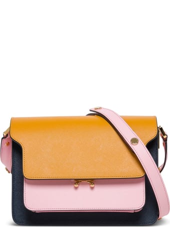 Marni Trunk Crossbody Bag In Multicolor Leather