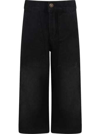 Molo Black "alyna" Jeans For Girl With Logo