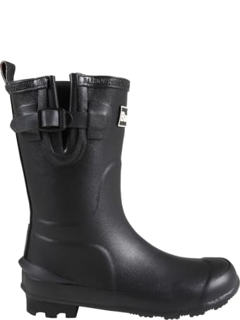 Barbour Black Rain Boots For Kids