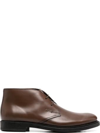 Tod's Desert Boots In Brown Leather