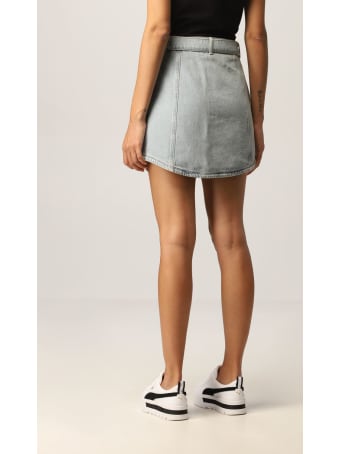 Armani Collezioni Armani Exchange Skirt Used Stretch Denim With Belt