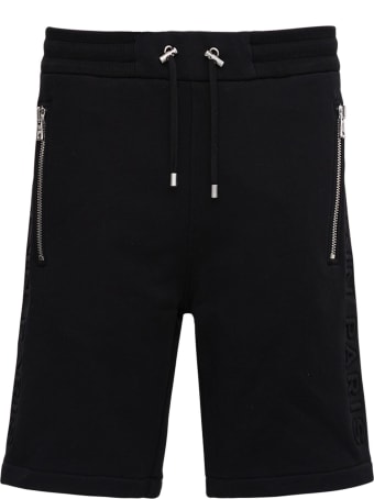Balmain Jersey Bermuda Shorts With Logo