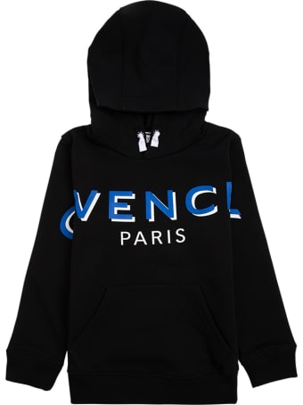Givenchy Black Cotton Hoodie With Logo Print
