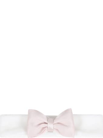 La stupenderia White Headband For Baby Girl