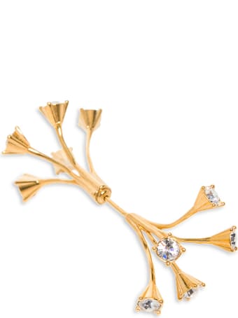 Panconesi Constellation Spikes Vermeil Earring In Golden Silver