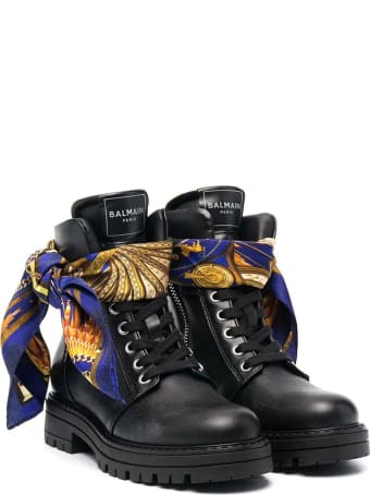 Balmain Black Leather Boots
