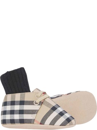 Burberry Newborn Check Socks Shoes