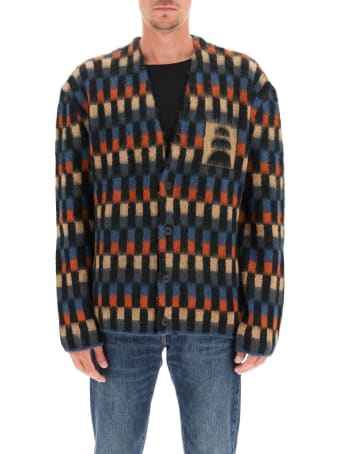 Edwin Hiji Cardigan In Multicolor Mohair
