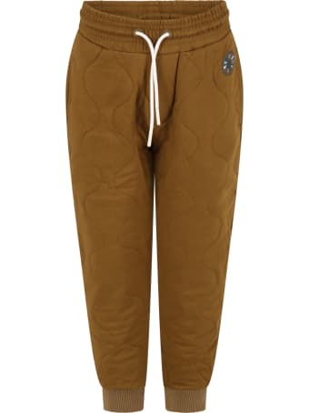 Scotch & Soda Green Sweatpants For Kids With Logo