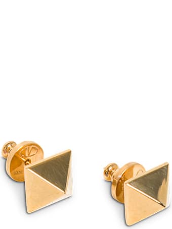 Valentino Garavani Roman Stud Earrings In Golden Brass