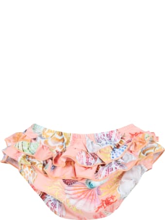 Molo Pink Swimsuit For Baby Boy With Shells