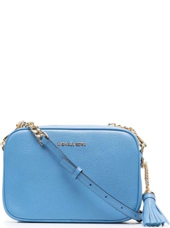 MICHAEL Michael Kors Jet Set Camera Crossbody Bag In Light Blue Leather