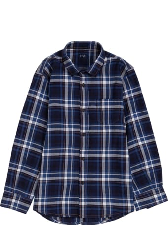 Il Gufo Blue Check Cotton Shirt