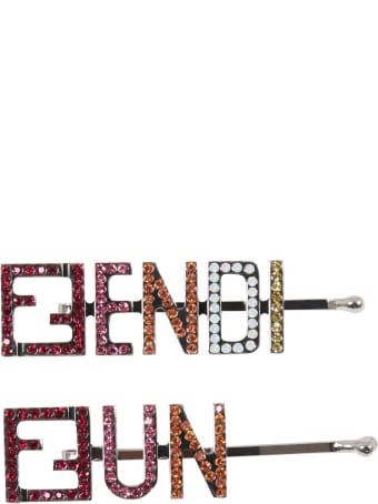 Fendi Multicolor Hairpins For Girl