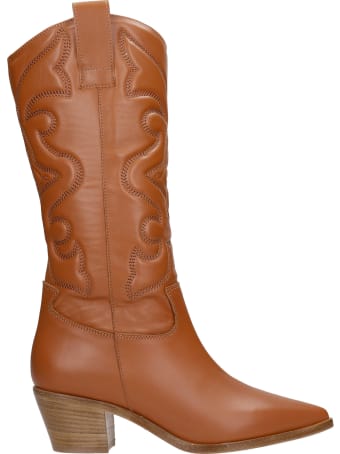 Alchimia Texan Boots In Leather Color Leather