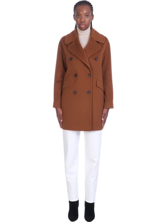 Tagliatore 0205 Ariane Coat In Brown Wool