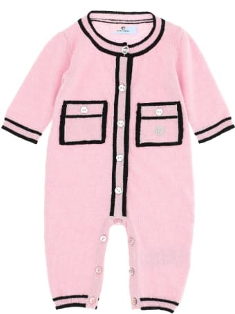 Chiara Ferragni Pink Wool Blend Onesie