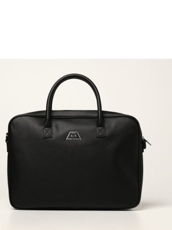 Armani Collezioni Armani Exchange Shoulder Bag Armani Exchange Briefcase In Saffiano Synthetic Leather