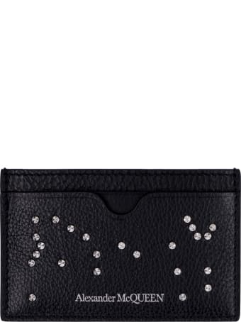 Alexander McQueen Logo Detail Leather Card Holder