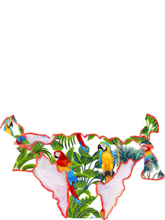 MC2 Saint Barth Parrots Print Girl's Swim Briefs