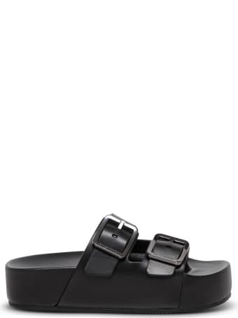 Balenciaga Mallorca Sandals In Black Leather