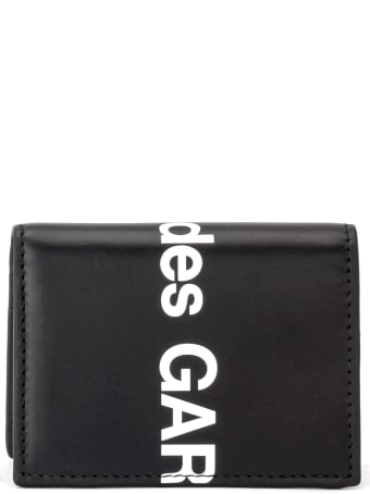 Comme des Garçons Shirt Boy Comme Des Garã â§ons Wallet Huge Wallet Logo In Black Leather