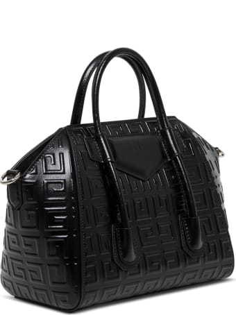 Givenchy Antigona Lock Handbag In 4g Black Leather