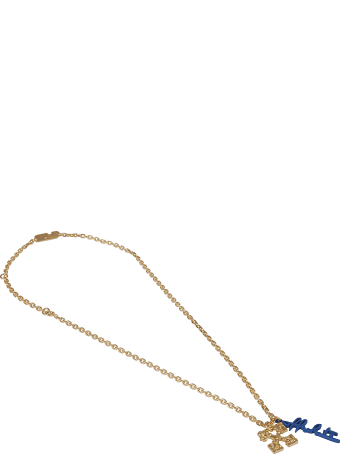 Off-White Leaves Arrow Necklace