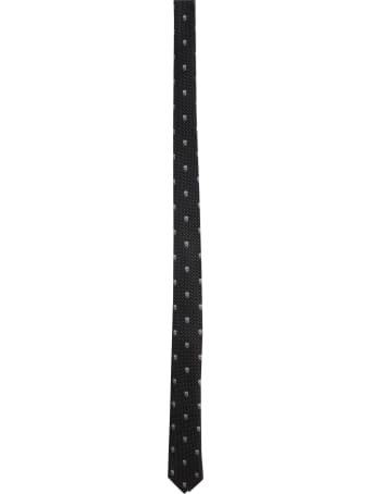 Alexander McQueen Polka Dot And Skull Tie