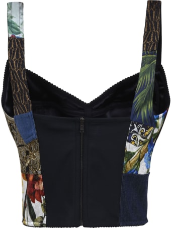 Dolce & Gabbana Rear Zipped Patched Top