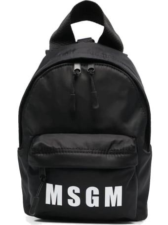 MSGM Black Nylon Backpack