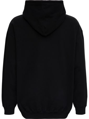 Balenciaga Black Jersey Hoodie With Print