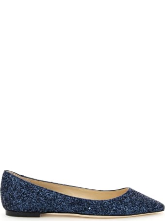 Jimmy Choo Glitter Romy Flats
