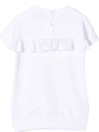 Monnalisa White Dress With Print
