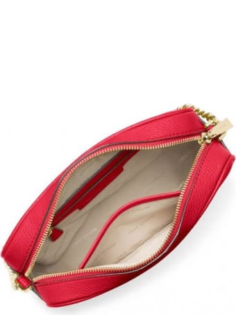 Michael Kors Bright Red Ginny Medium Crossbody Bag