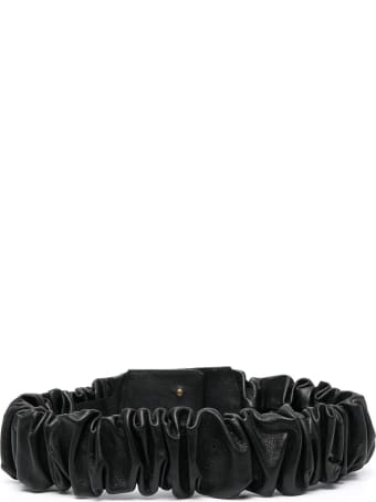 Federica Tosi Curled Belt In Black Leather
