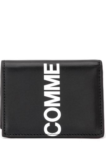 Comme des Garçons Shirt Boy Comme Des Garã â§ons Wallet Huge Wallet Logo In Black Leather