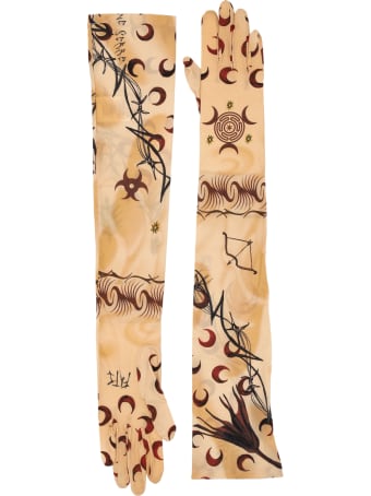 Marine Serre Second Skin Long Tattoo Gloves