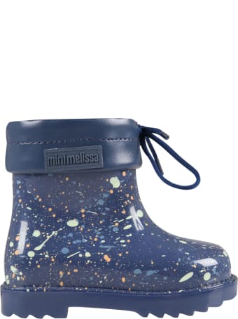 Melissa Blue Boots For Kids With Spots